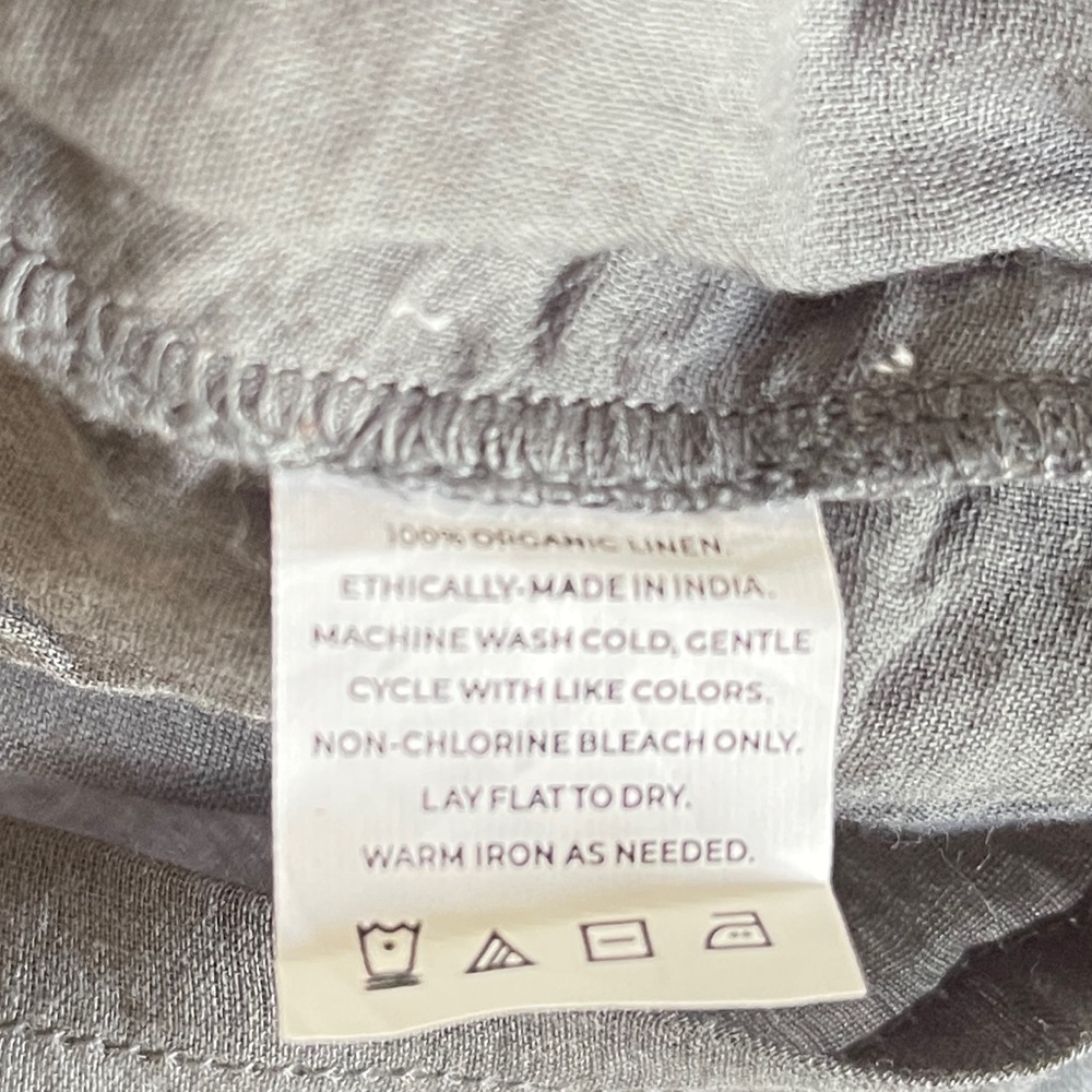 Laude the Label Organic Linen‎ Everyday Crop Wide Pants and Top Set Mineral S - Picture 11 of 16